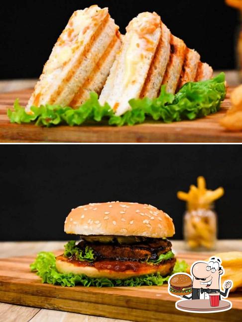 Order a burger at Manila Brewery