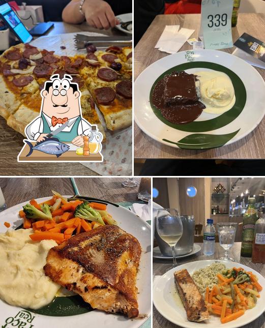 Salmão grelhado em Restaurante Paço Real Aeroporto Do Recife