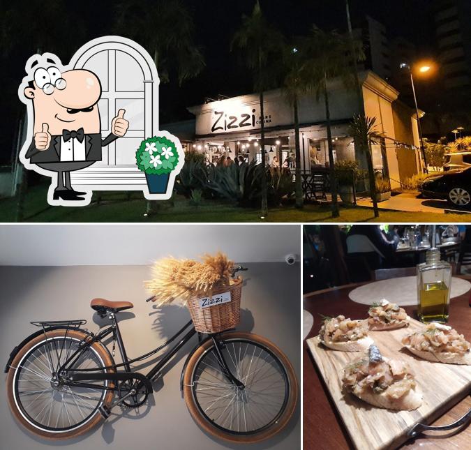 Veja imagens do exterior do Zizzi bar e cucina