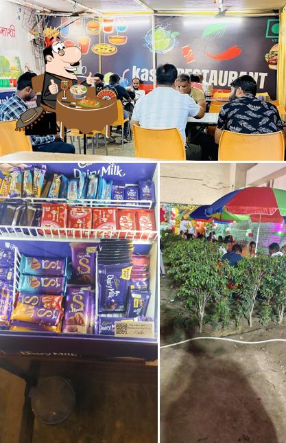 Among different things one can find food and interior at kashi restaurant