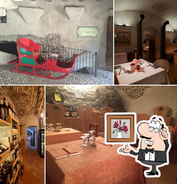 Gli interni di Osteria De I Magri Ristorante Alpine Food and more