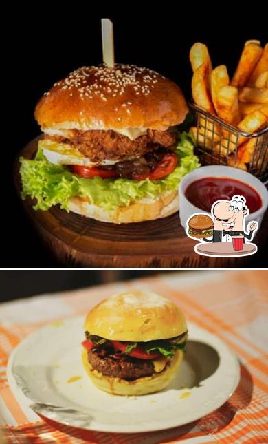 Get a burger at Burger's Island