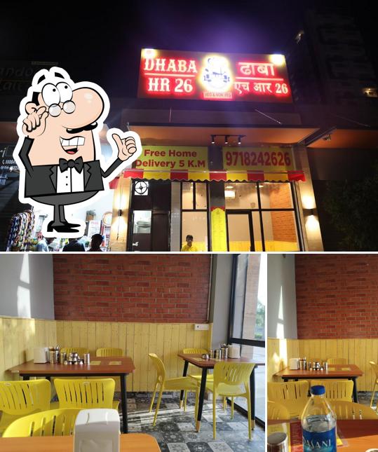 The interior of Dhaba HR 26 - Tulip Chowk