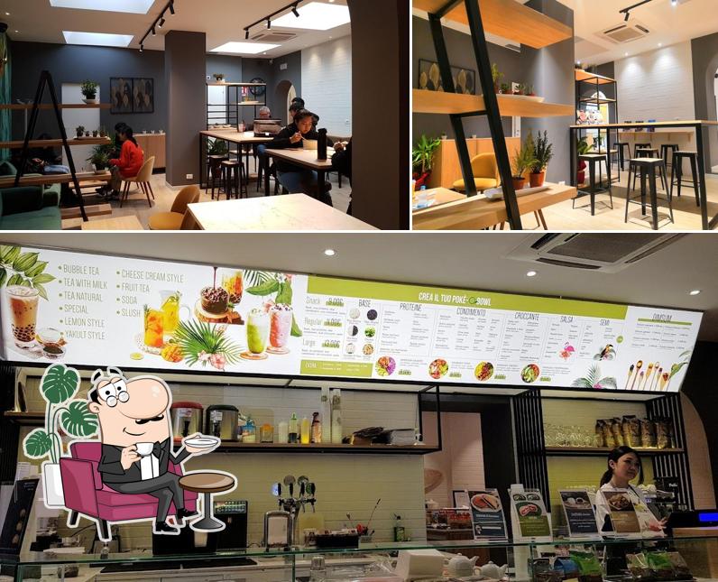 Gli interni di QbiQ Pokeria & BubbleTea