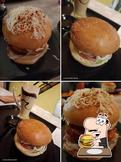 Try out a burger at Roasted Buns Cafe