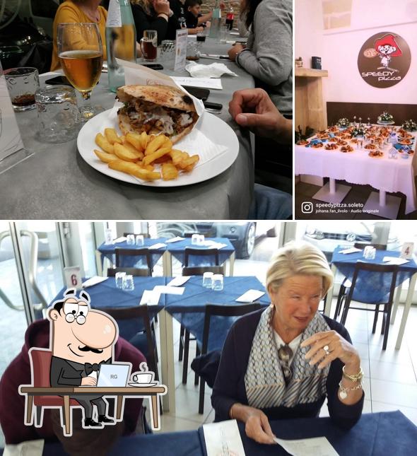 Gli interni di Speedy Pizza