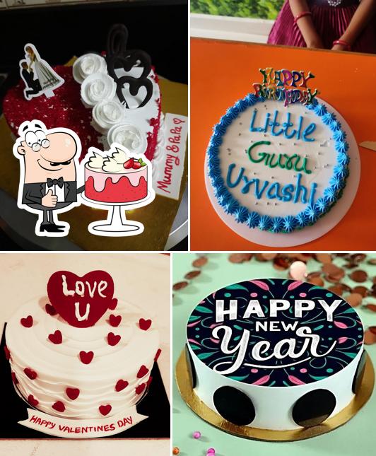 Red velvet cake at Khushi's Cake The Live Cake Shop