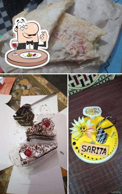 This is the picture depicting food and interior at Yummy bakers