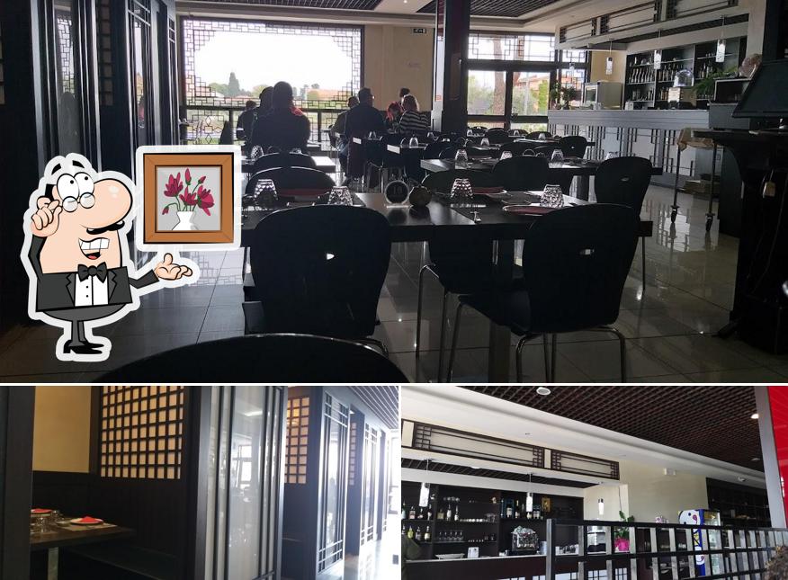 Dai un'occhiata agli interni di Jin Sushi