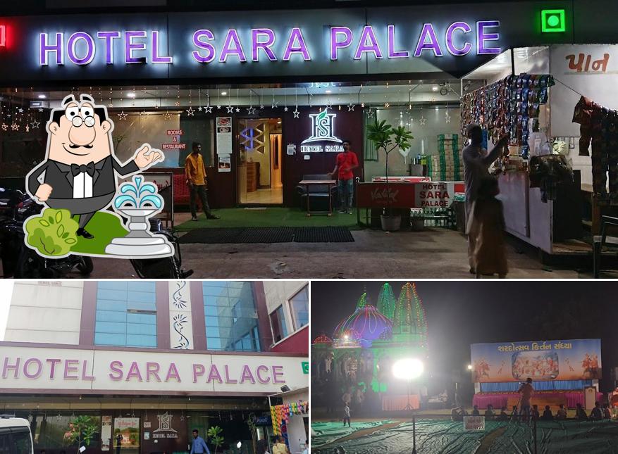 Enjoy the view at the outside area of Hotel Sara Palace (Veg /Non-Veg)