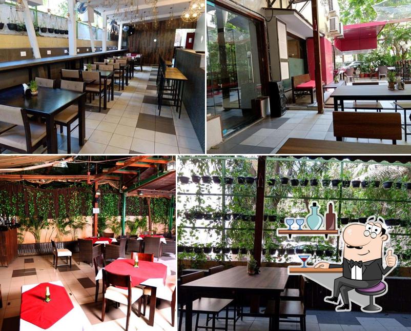 Take a seat at one of the tables at Birds cafe bar and bistro