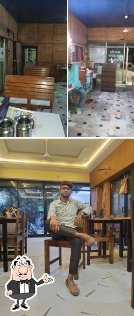 The interior of Mahaveer Restaurant & Guest House