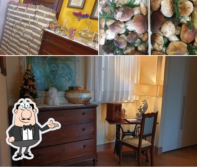La interni e cibo del ristorante