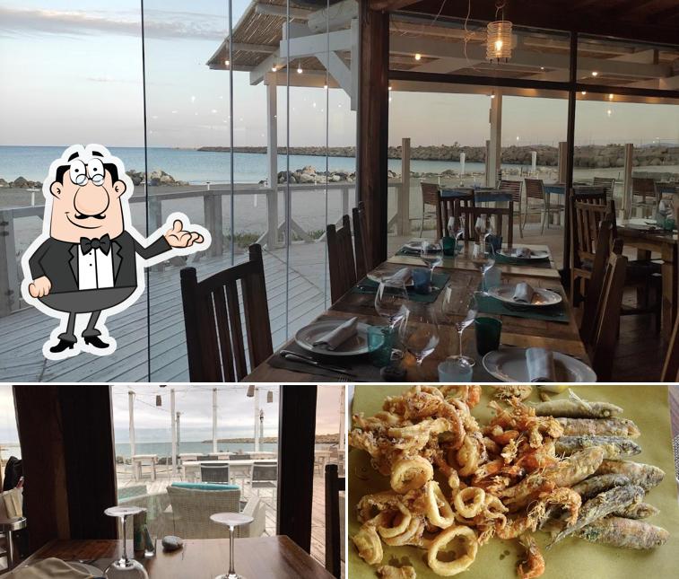 La interni e cibo del ristorante