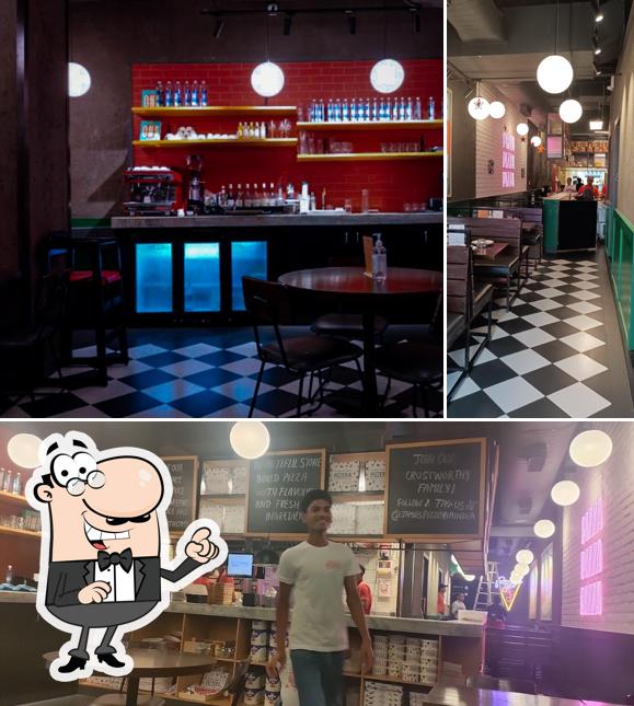 The interior of Jamie's Pizzeria by Jamie Oliver