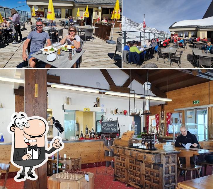 Gli interni di Bergrestaurant Felskinn