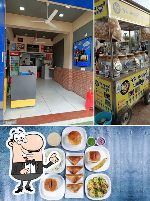 This is the photo depicting interior and food at Jay bhavani vadapav
