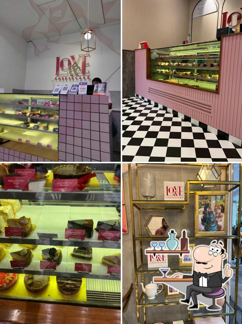 The interior of Love and Cheesecake