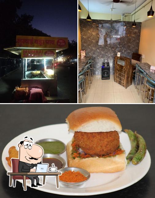 The picture of Mumbai Vada Pav’s interior and food