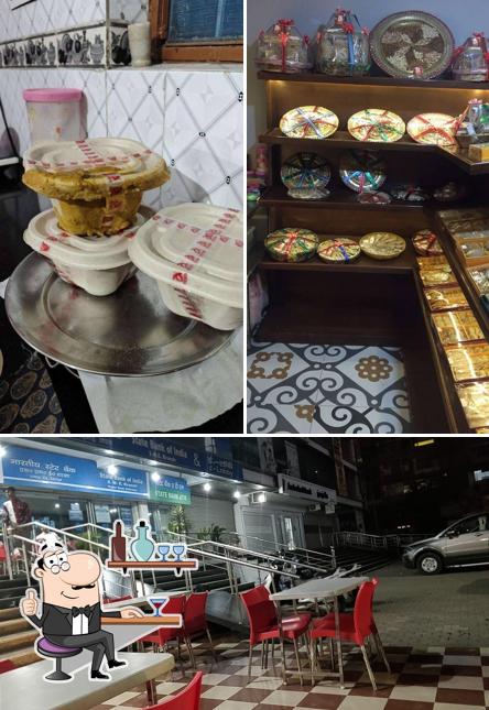 Take a seat at one of the tables at Anandam