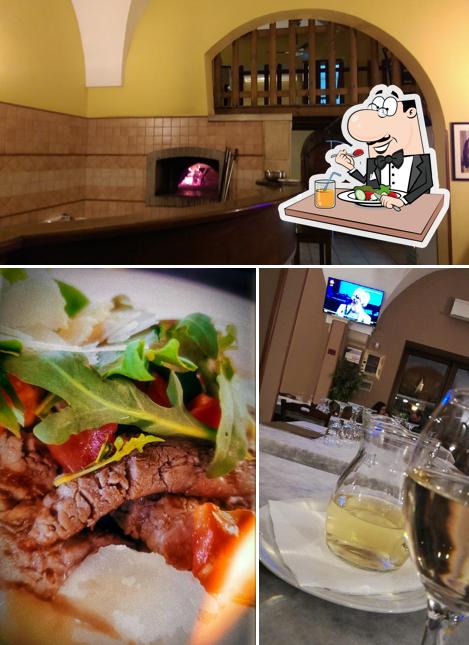La Cascina Ristorante Pizzeria si caratterizza per la cibo e interni