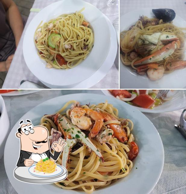 Spaghetti à la carbonara à Fish Shop Butrint