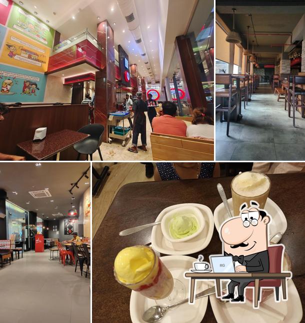 The interior of Pabbas Ideal Cafe, Bharat Mall