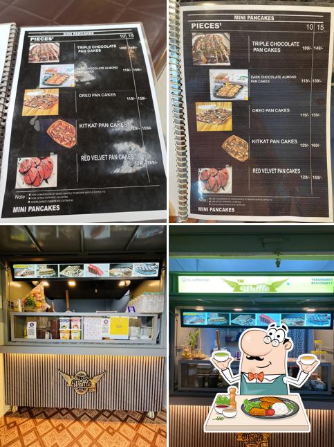 This is the picture showing food and interior at THE WAFFLE WINGS