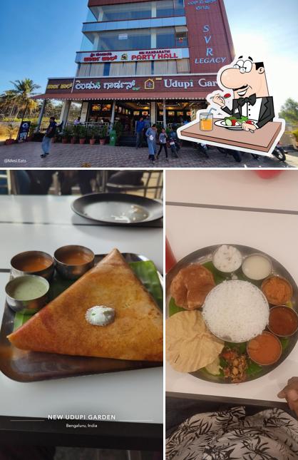 The image of food and exterior at New Udupi Garden - Pure Veg Restaurant