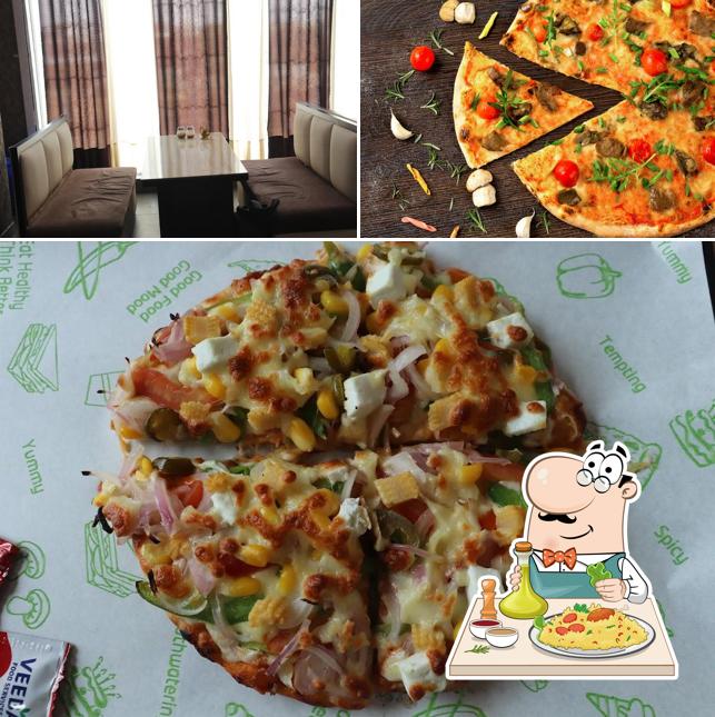 This is the picture showing food and interior at 09 Pizza Hub