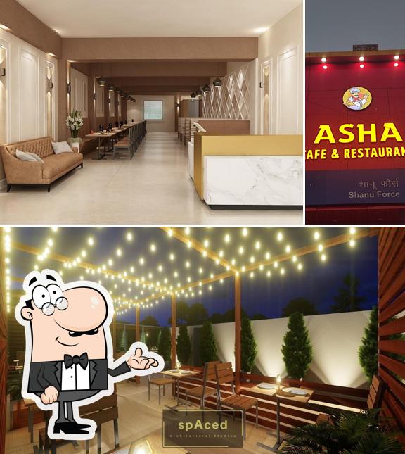 The interior of ASHA HOTEL AND FAMILY RESTAURANT