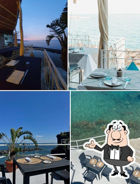 Gli interni di Seaside Beach Club & Restaurant