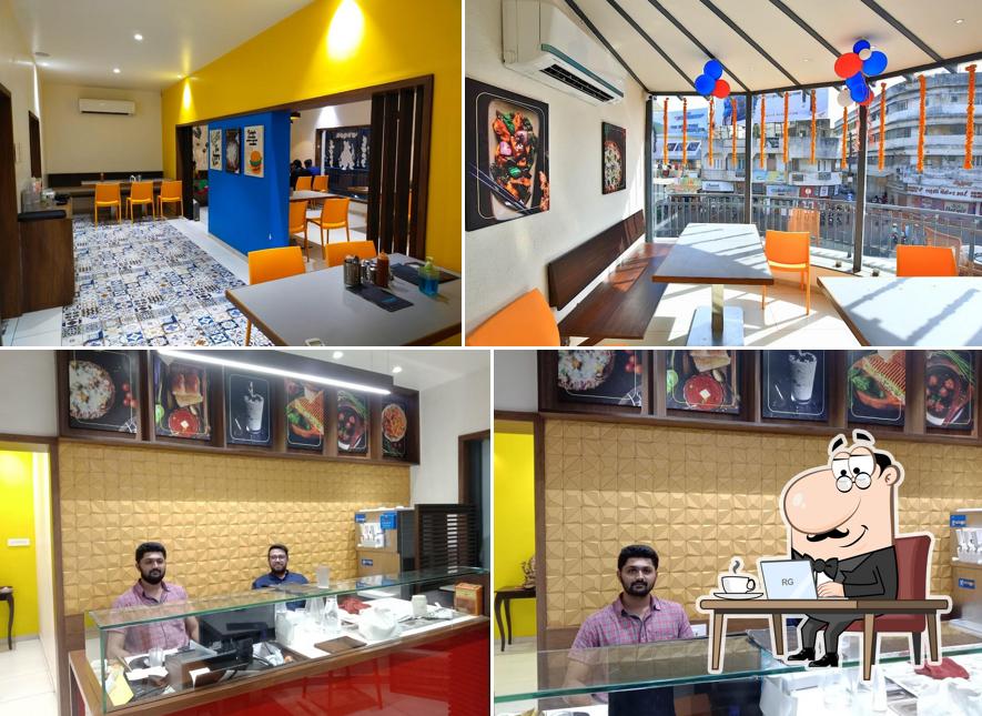 Take a seat at one of the tables at Choice Snack Bar