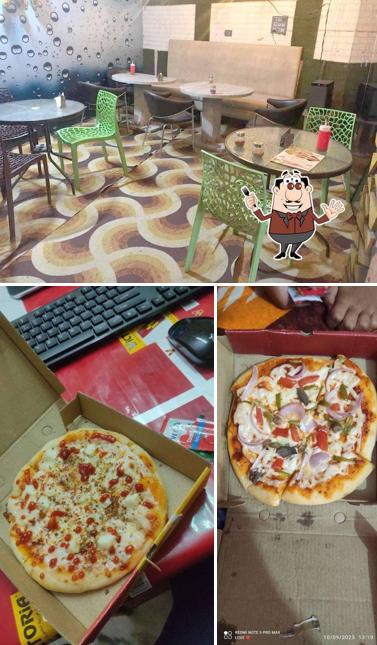 Among various things one can find food and interior at Crazy About Pizzaa