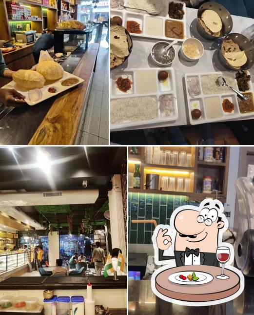 Take a look at the photo showing food and drink at Kesar Bhog