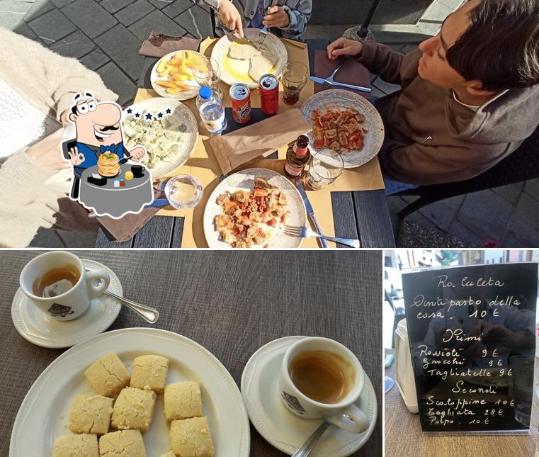 La foto della cibo e lavagna di Osteria Ra Culeta