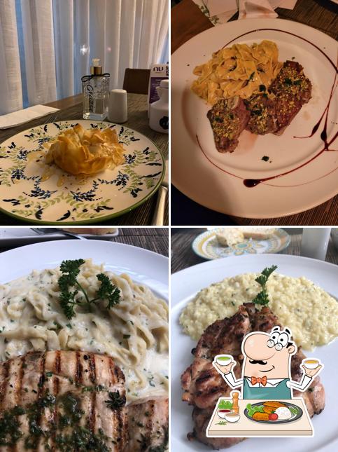 Costeletas de porco em Pina Restaurante Italiano