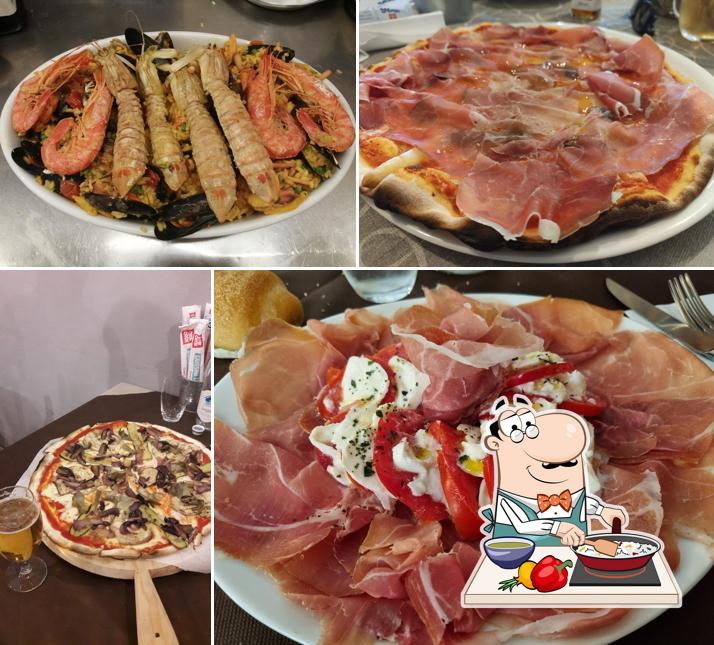 Paella al Shara's pizzeria