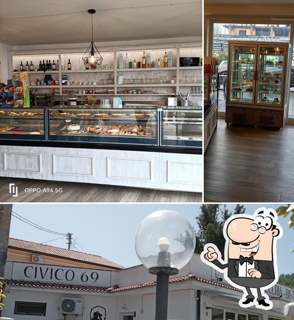 Tra le diverse cose da Civico69 - Bar Pasticceria Bed&Breakfast si possono trovare la esterno e bevanda