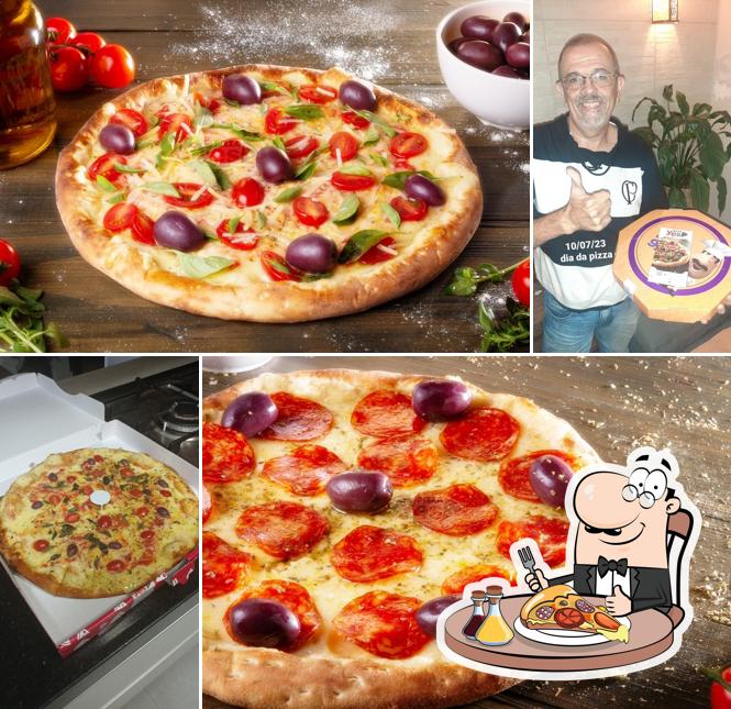 Peça diferentes variedades de pizza
