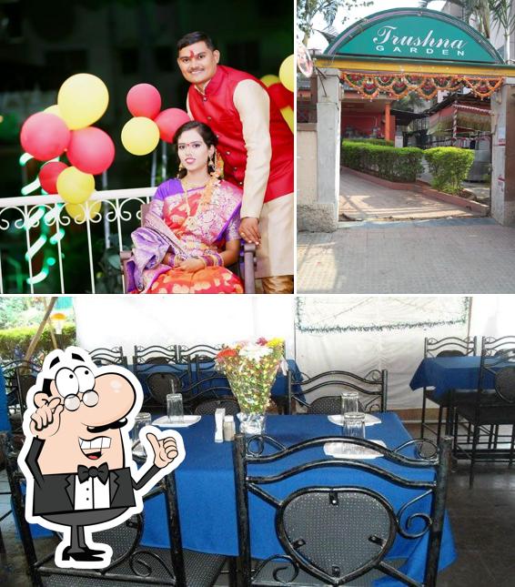 The interior of Trushna Garden Veg Restaurant