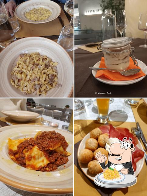 Spaghetti alla carbonara al Leonia bistrot