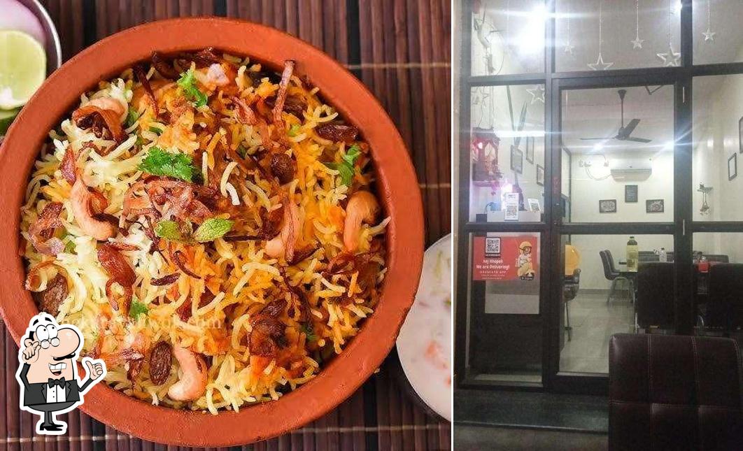 The interior of BIRYANI AND BBQ