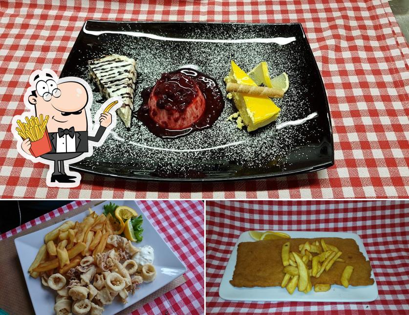 A Ok Corral Pizzerija & Grill puoi goderti Un piatto di patatine