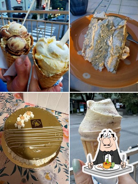 Platti al Gelateria Pinguì