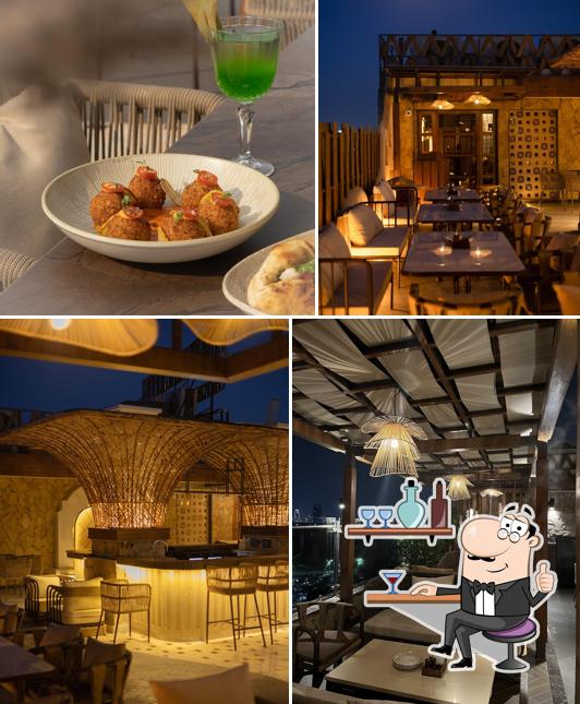 The interior of Tahia Rooftop Restaurant & Bar Sundowner Cafe