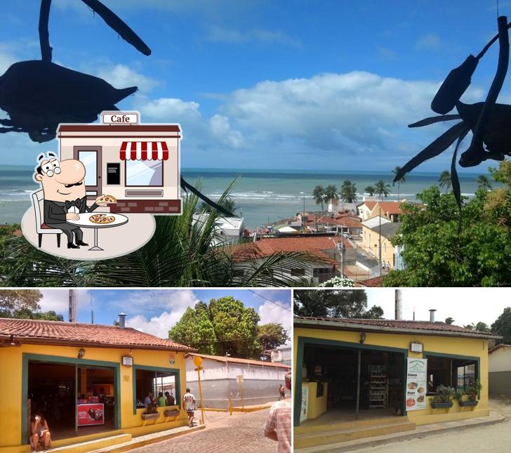 Você pode espairecer no na área externa do Casa de Farinha Pipa