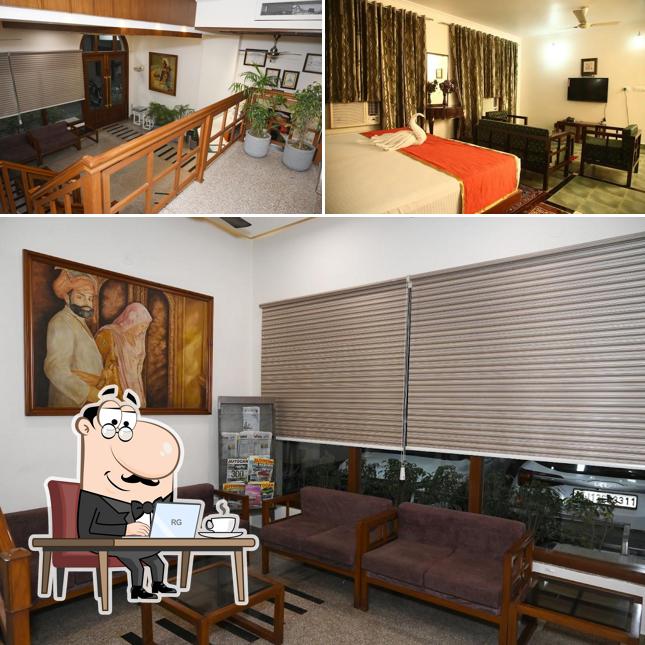 Take a seat at one of the tables at Pagoda Hotel & Restaurant