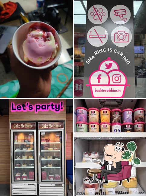 The interior of Baskin Robbins