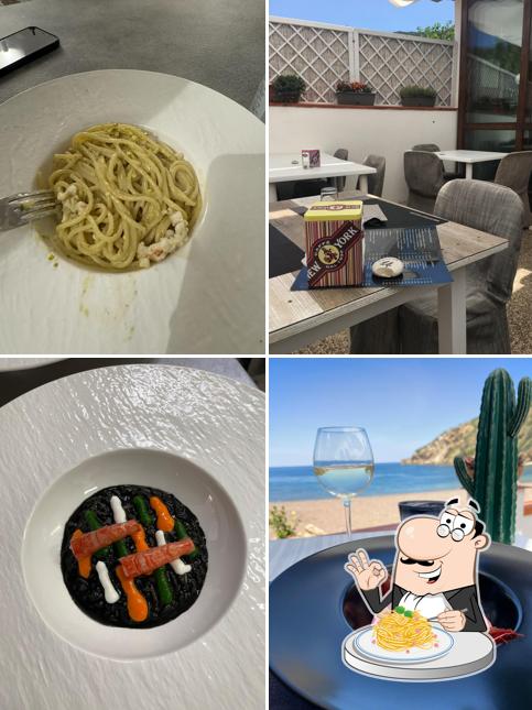 Spaghetti alla carbonara al Ristorante "La Battigia Nisportino Summer